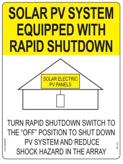 PHOTOVOLTAIC LABELS – (ETIQUETAS FOTOVOLTAICAS)