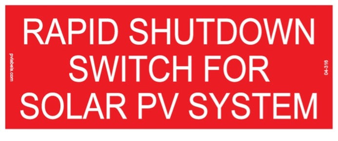 PHOTOVOLTAIC LABELS – (ETIQUETAS FOTOVOLTAICAS)